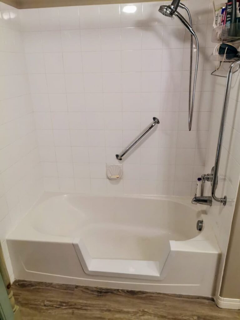 bathtub to walk in shower